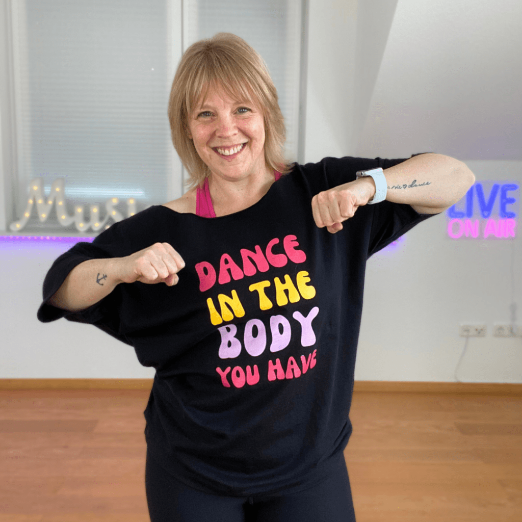 Tanja Riedeberger, Tanzfitness, WE LOVE DANCE, Zumba, Zumba Fitness, Dance Fitness, Dance in the Body you have, Shop, welovedance, T-Shirts, Spreadshirt,